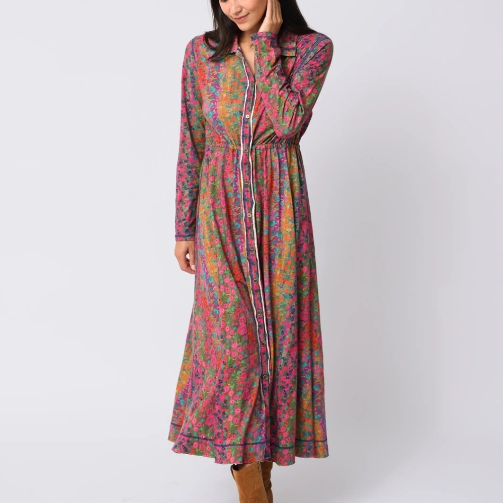 Floral Long Sleeve Maxi Dress